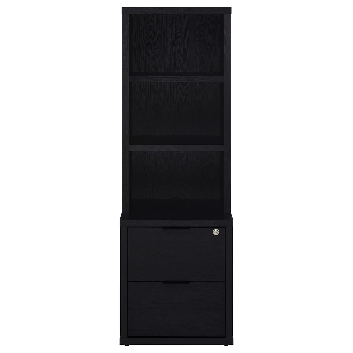 Westpark 3-piece Wall Unit Bookcase Set with USB Black