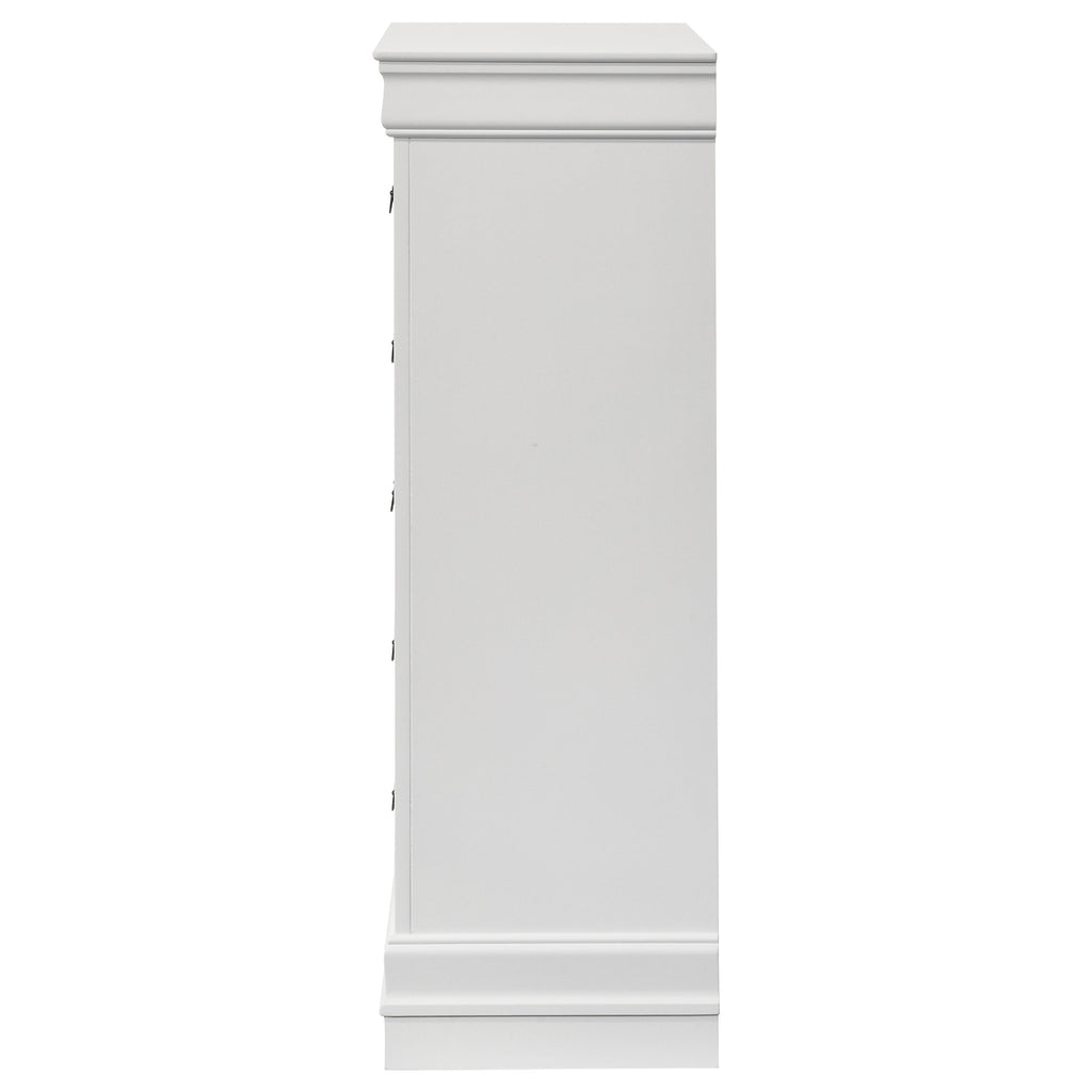 Louis Philippe 5-drawer Bedroom Chest White