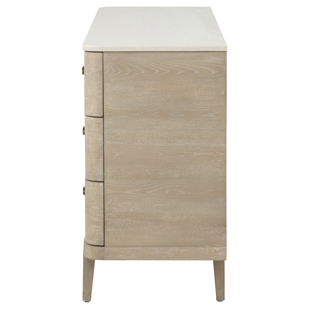 Lucaire 6-drawer Dresser Cabinet Sandstone
