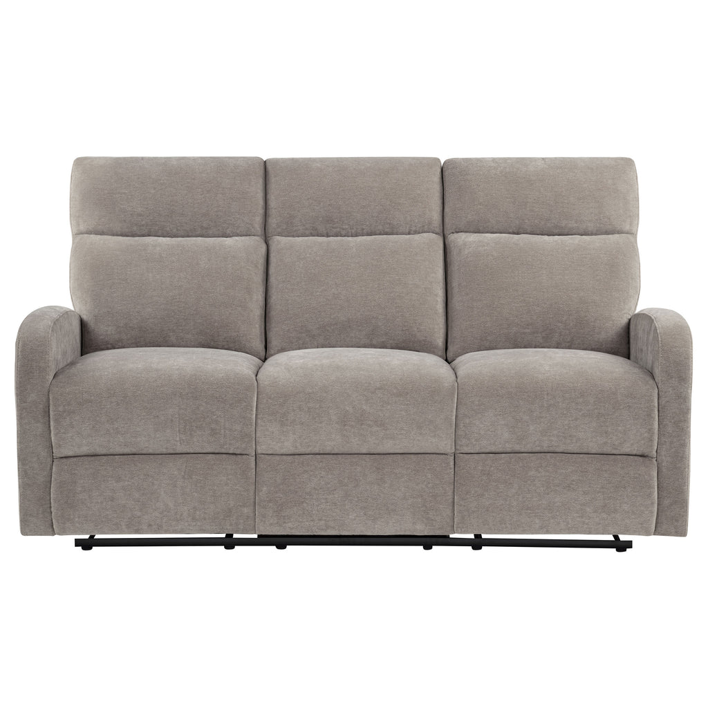 Hamilton Chenille Manual Reclining Sofa Sand