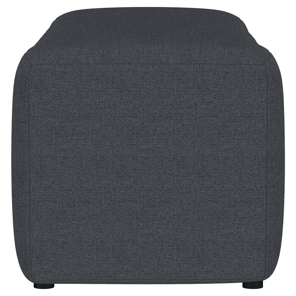 Summer Fabric Upholstered Tufted Accent Bench Charcoal