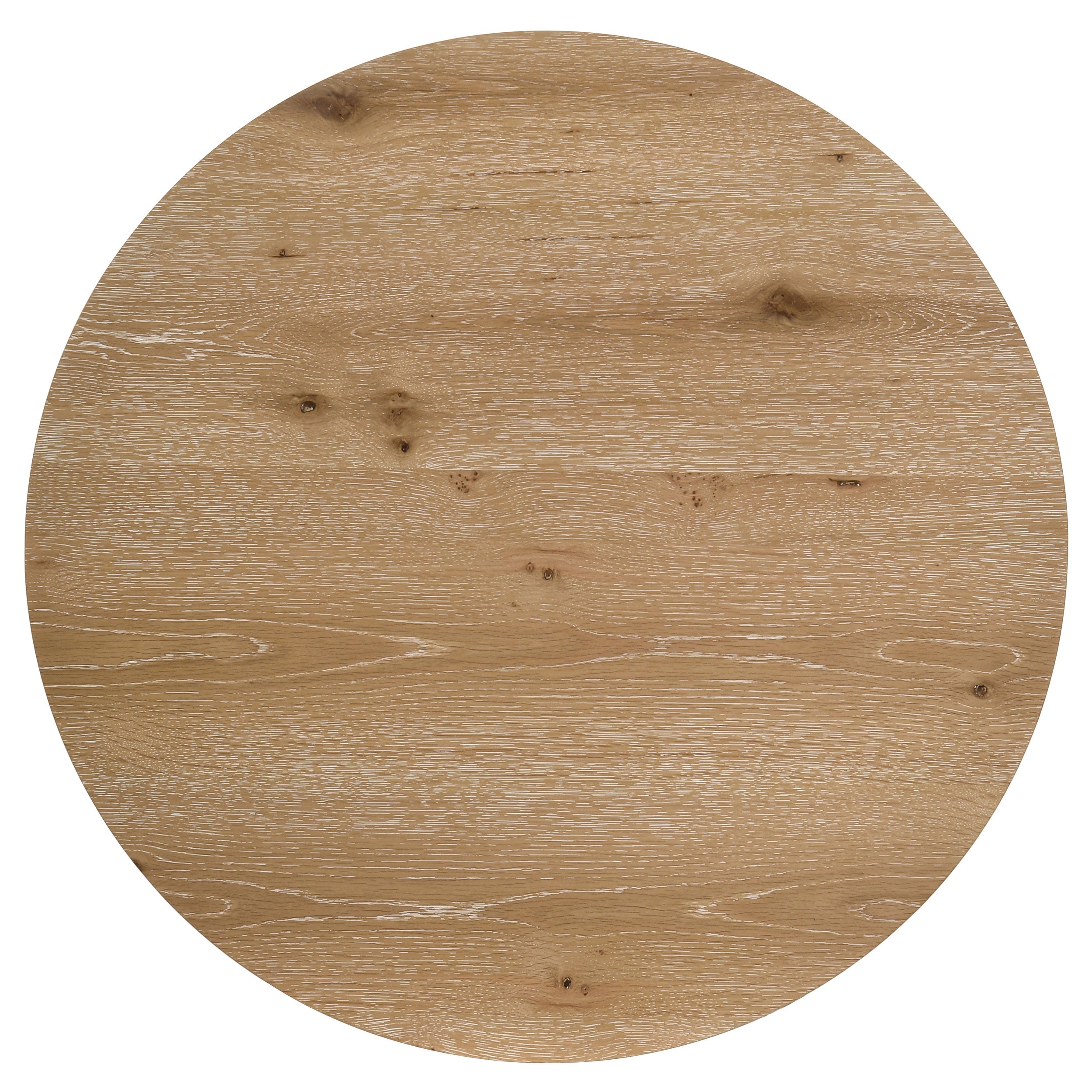 Kessler Round Sculptural Wood Coffee Table Light Oak