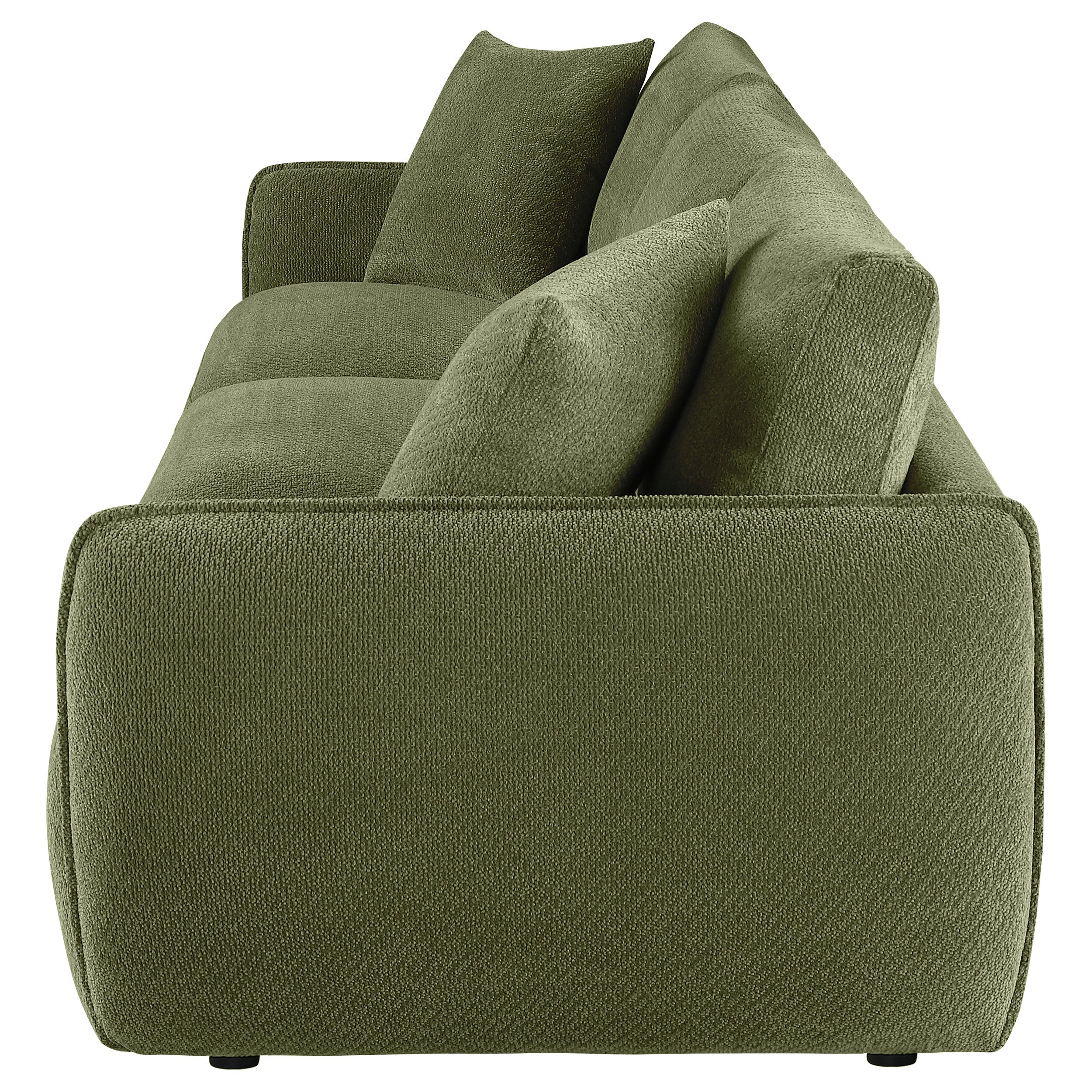 Elysia Fabric Upholstered Modular Lounge Sofa Green