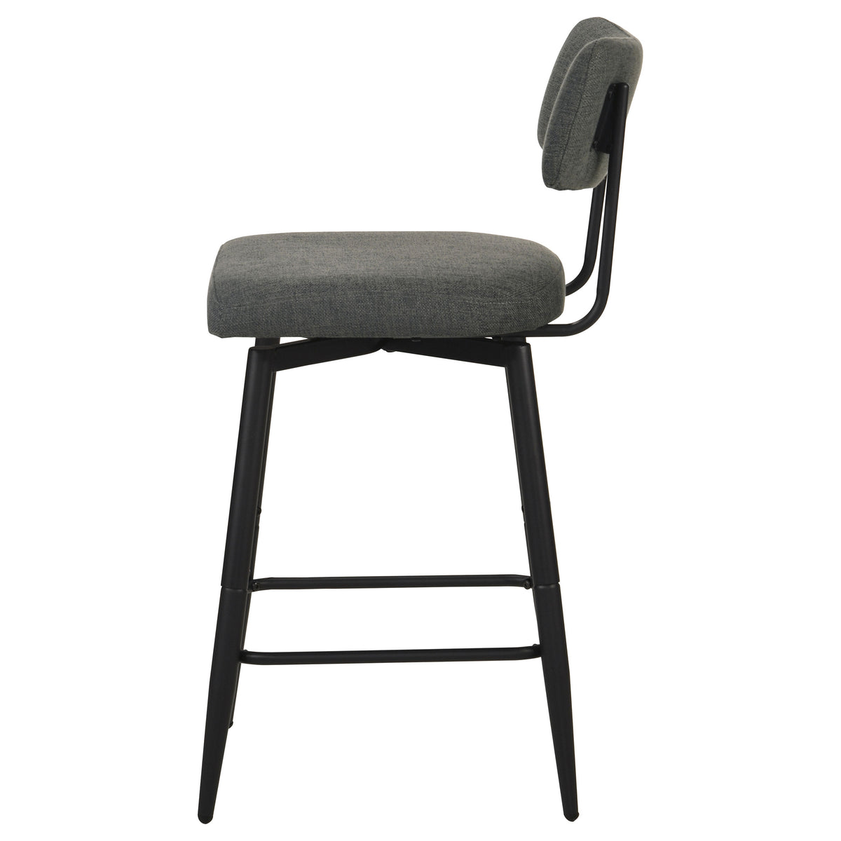 Levine Fabric Upholstered Swivel Counter Chair Grey (Set of 2)