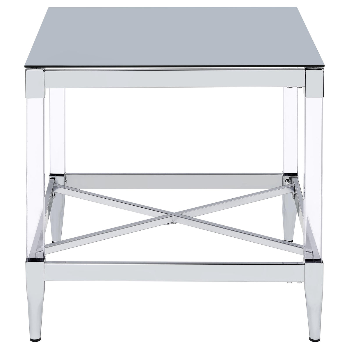 Lindley 2-piece Square Coffee and End Table Set Chrome