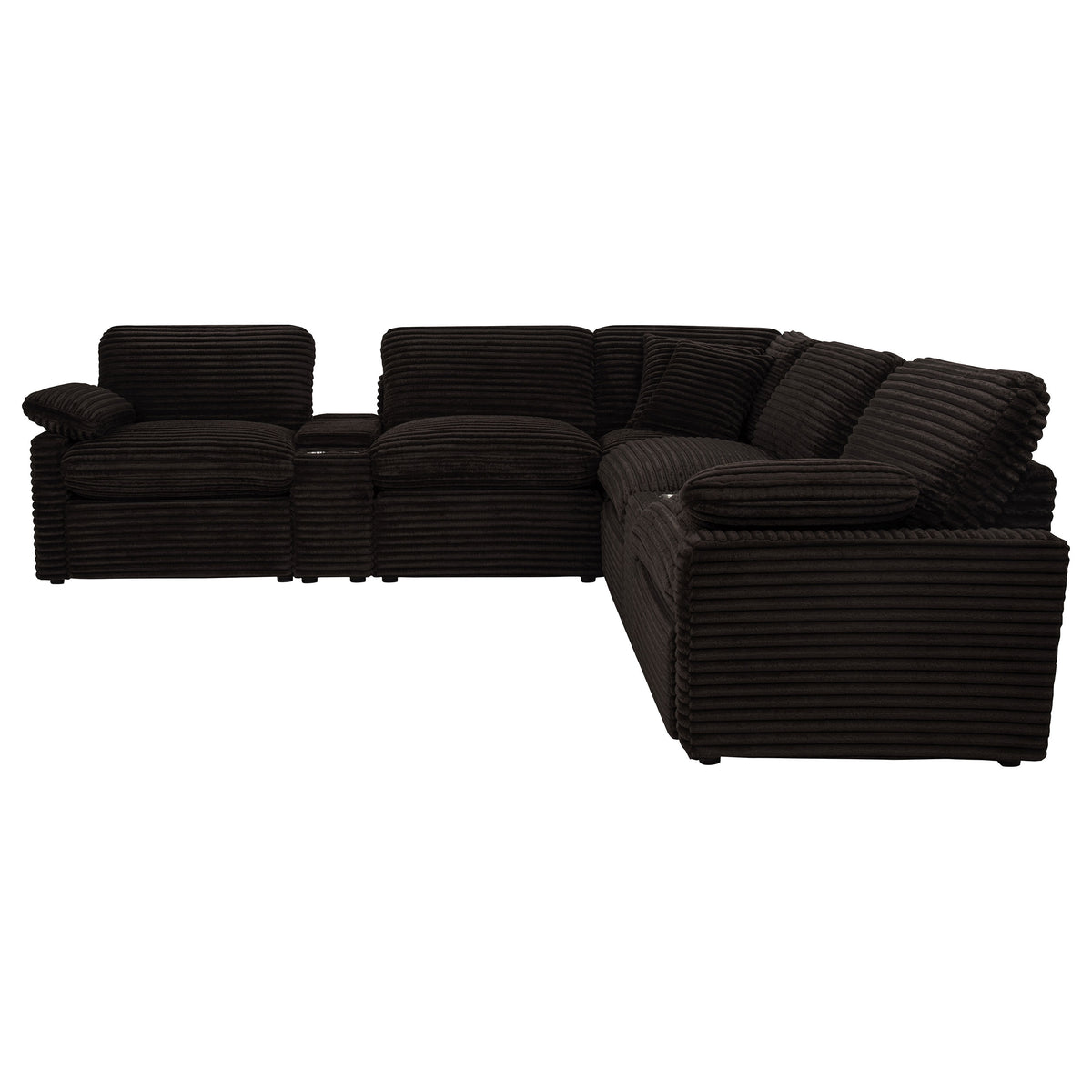 Collins 7-piece Modular Power Reclining Sectional Chocolate Brown