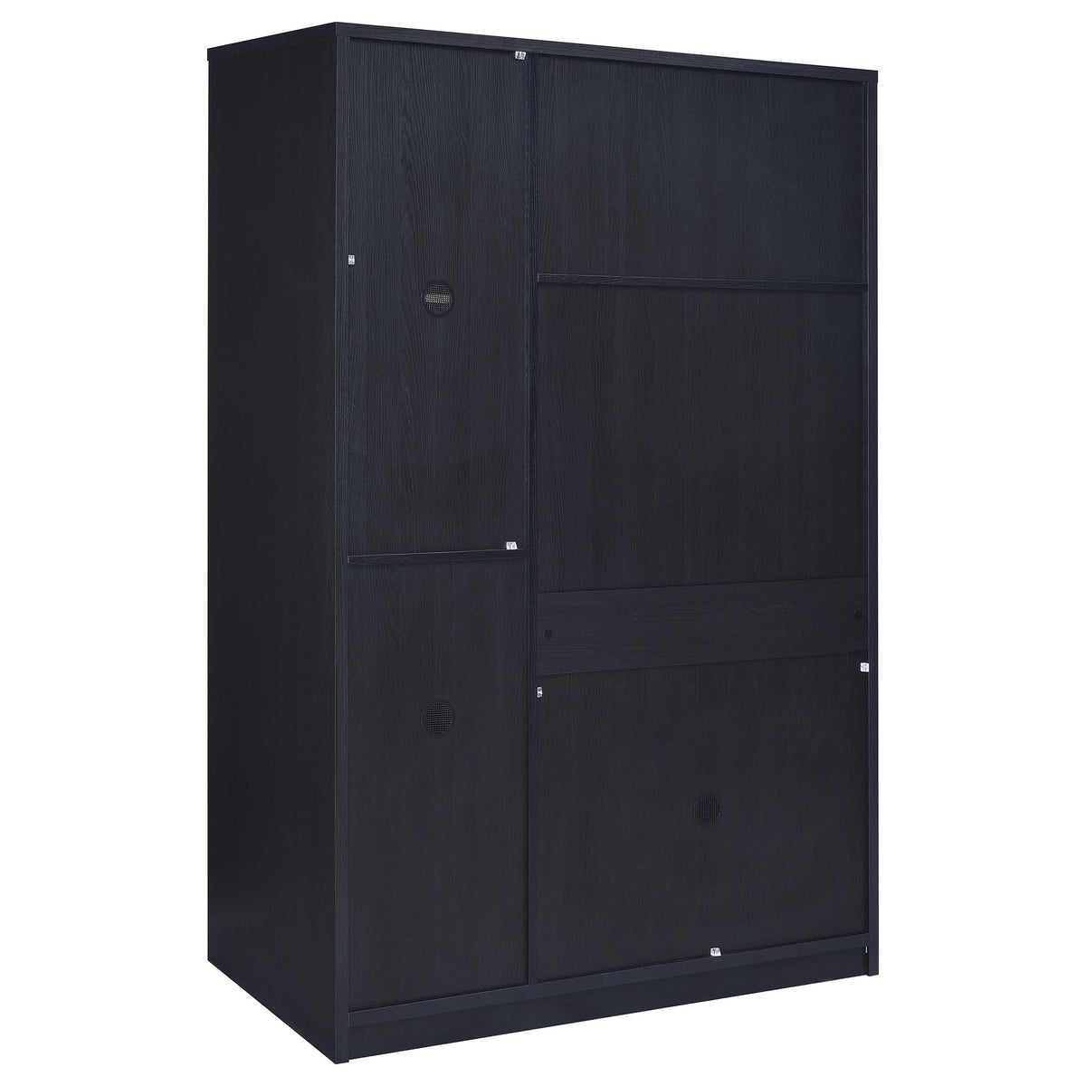 Cerda 3-door Bedroom Wardrobe Storage Cabinet Armoire Black