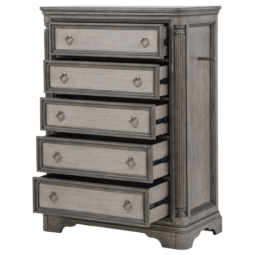 Cresswell 5-drawer Chest of Drawers Weathered Taupe