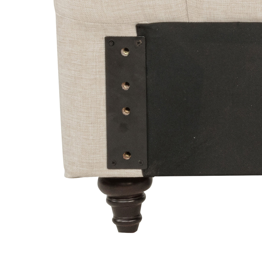Devon 57-inch Upholstered Eastern King Headboard Beige