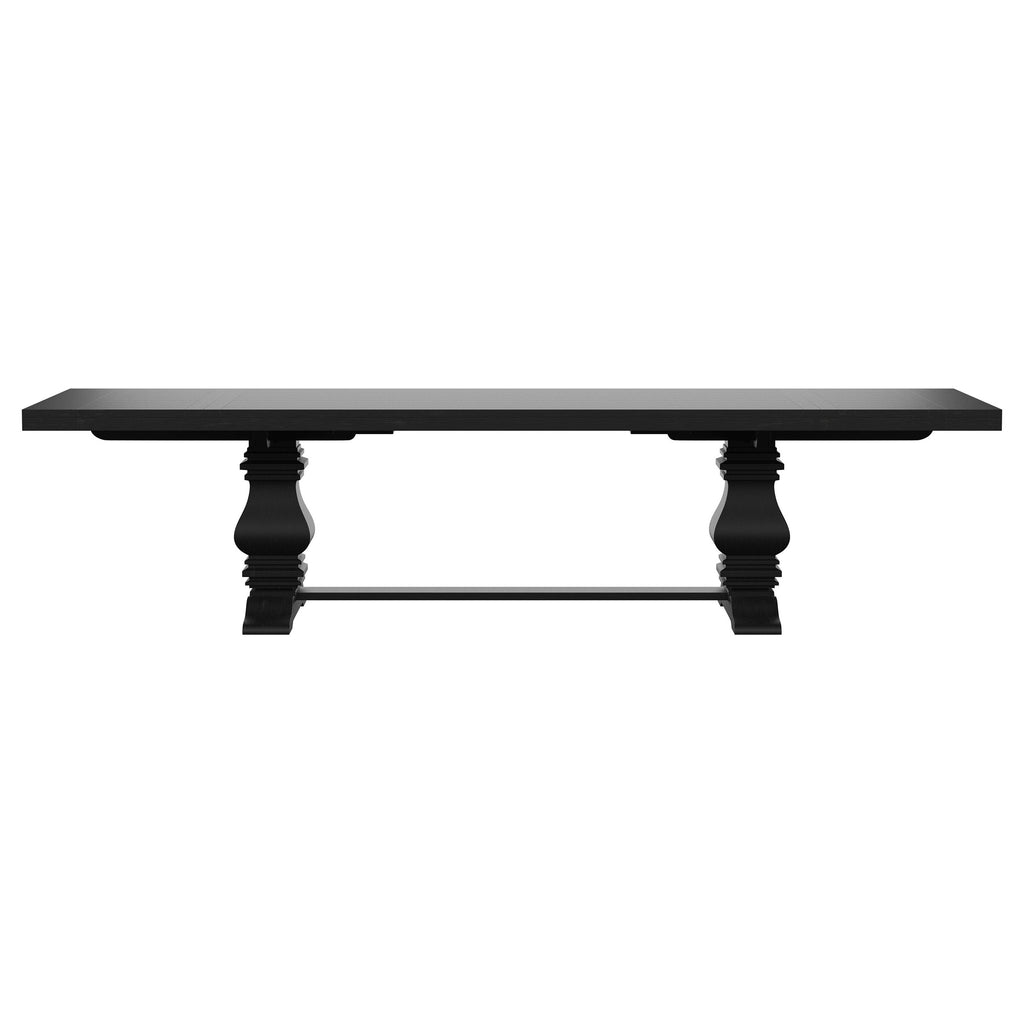 Florence 126-inch Extension Dining Table Distressed Black