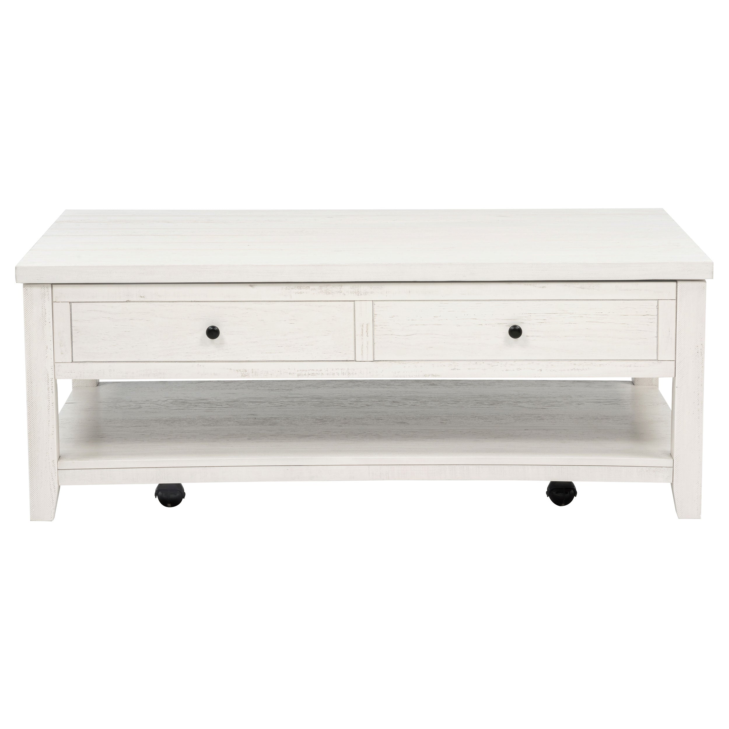 Payne 48-inch Mobile Lift Top Coffee Table Distressed White