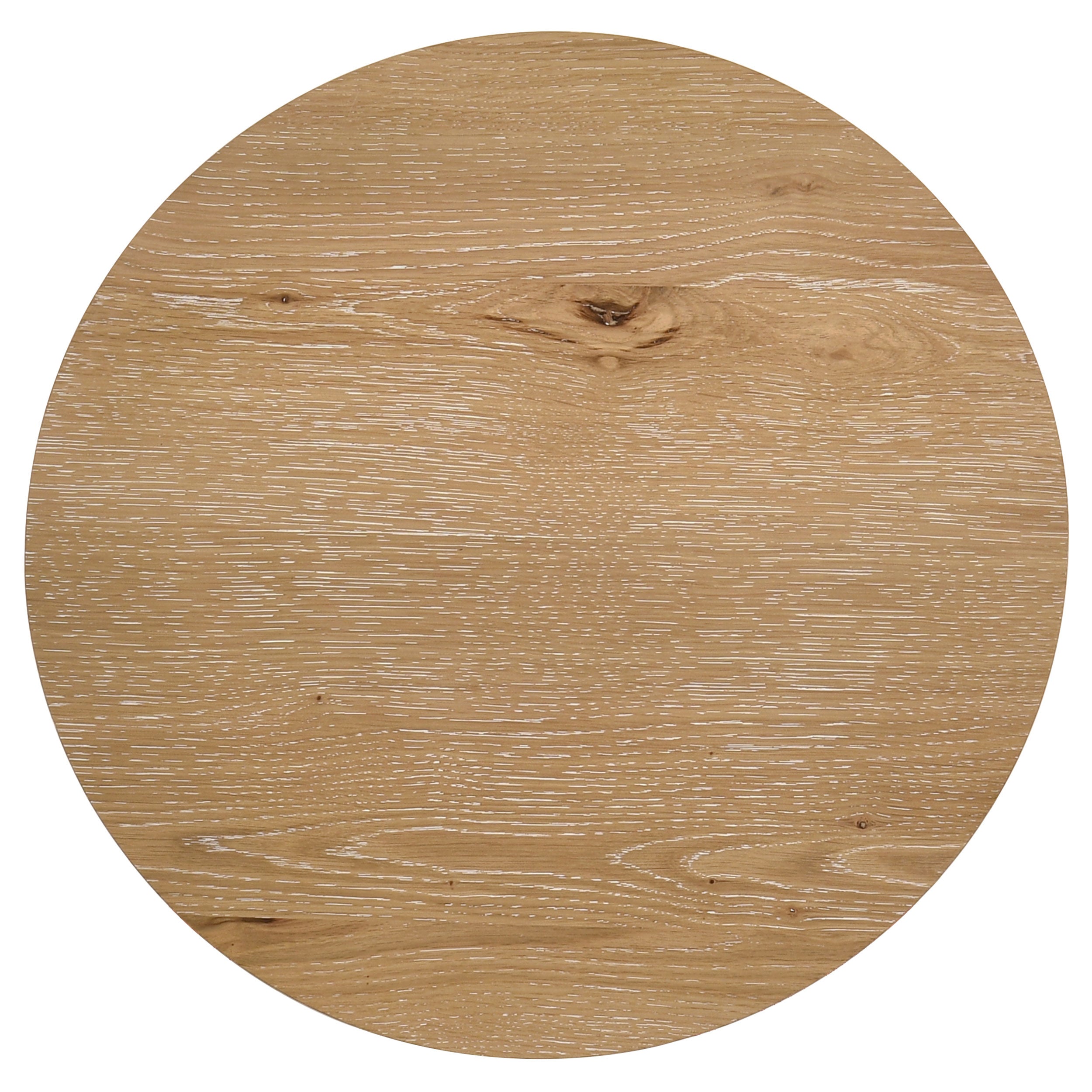 Kessler Round Sculptural Wood End Table Light Oak