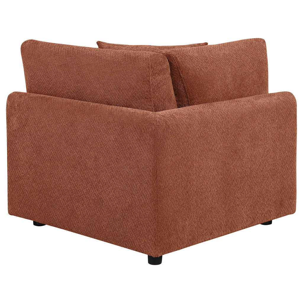 Elysia Fabric Upholstered Modular Corner Chair Coral