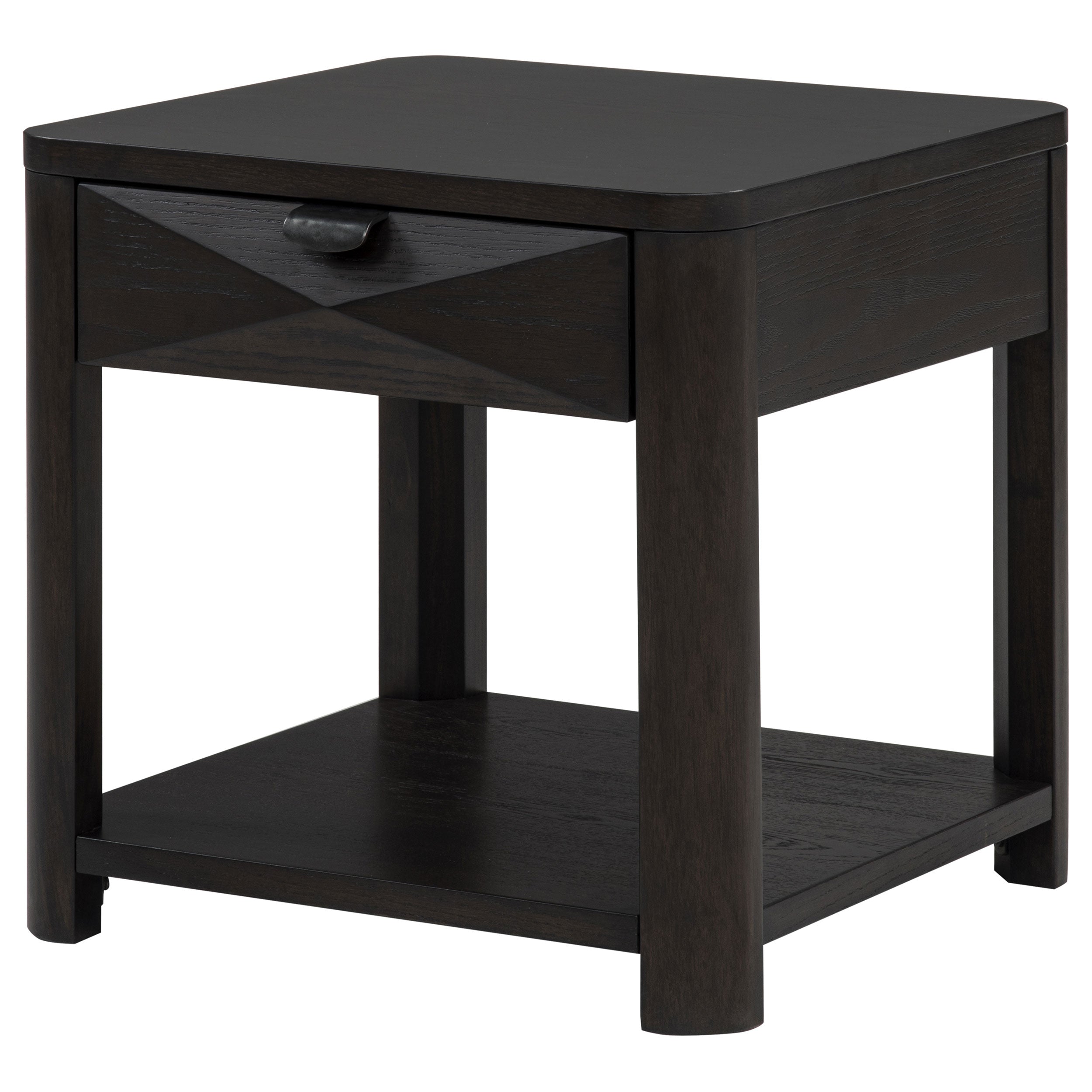 Marcelo Wood End Table with Drawer and Shelf Coffee