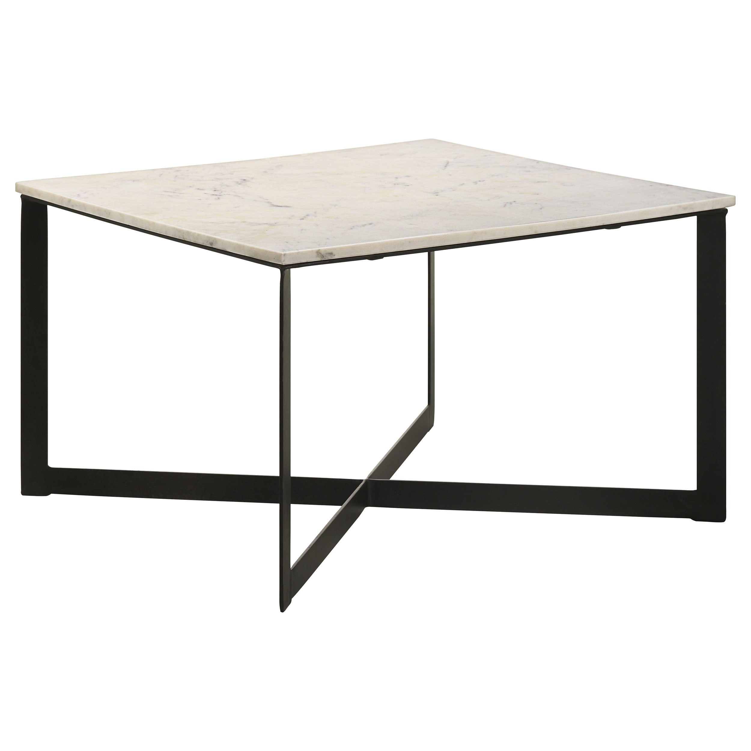 Tobin 2-piece Marble Top Coffee and End Table Set White