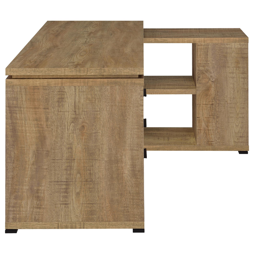 Yvette 60-inch 3-drawer L-Shape Computer Desk Mango