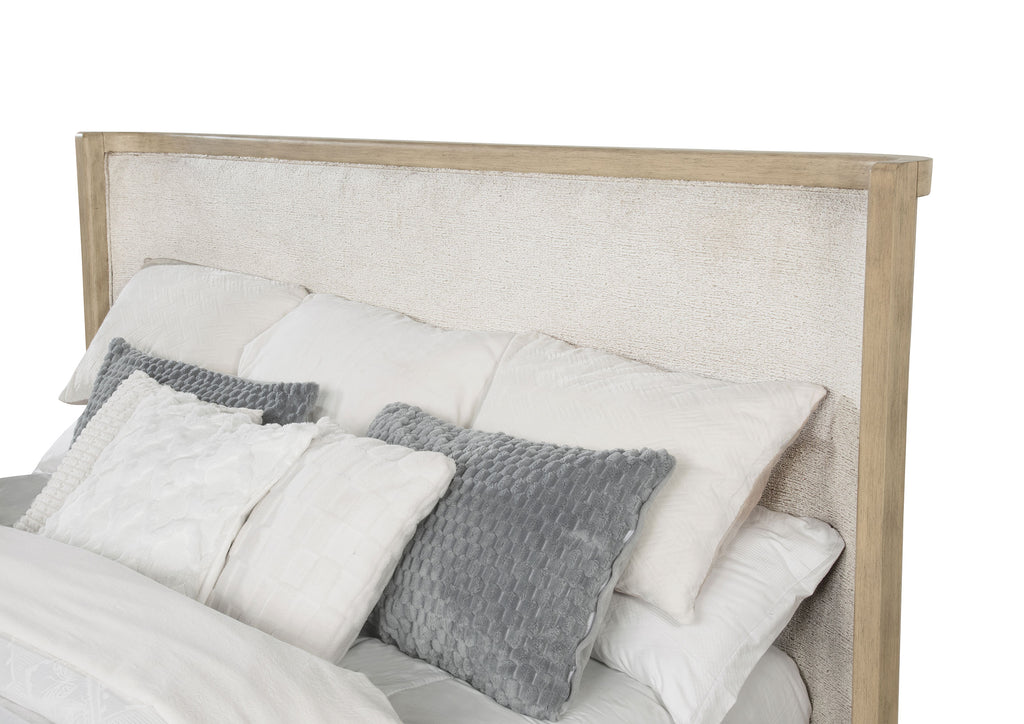 Kailani 52-inch Eastern King Wingback Bed Beige Oak