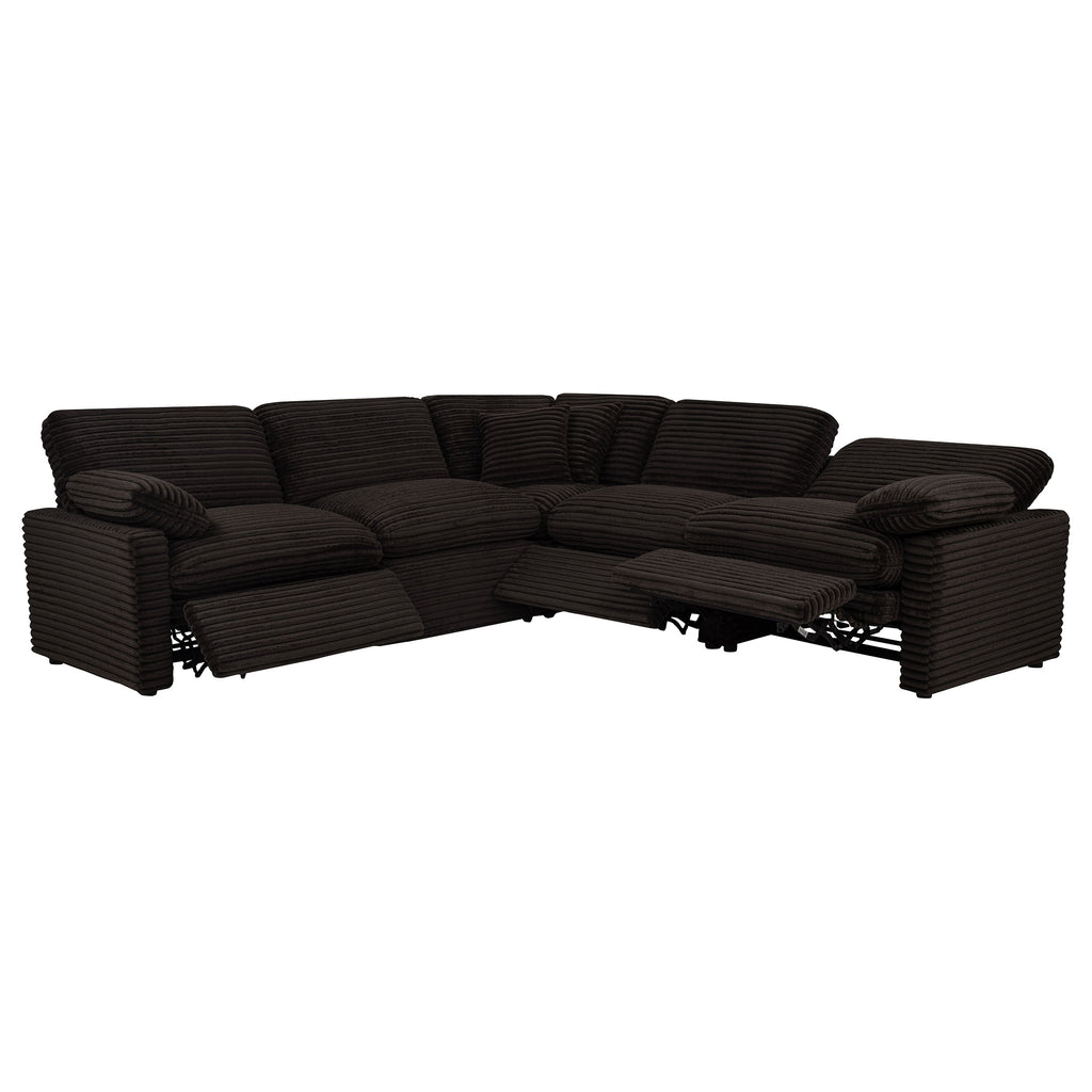 Collins 5-piece Modular Power Reclining Sectional Chocolate Brown