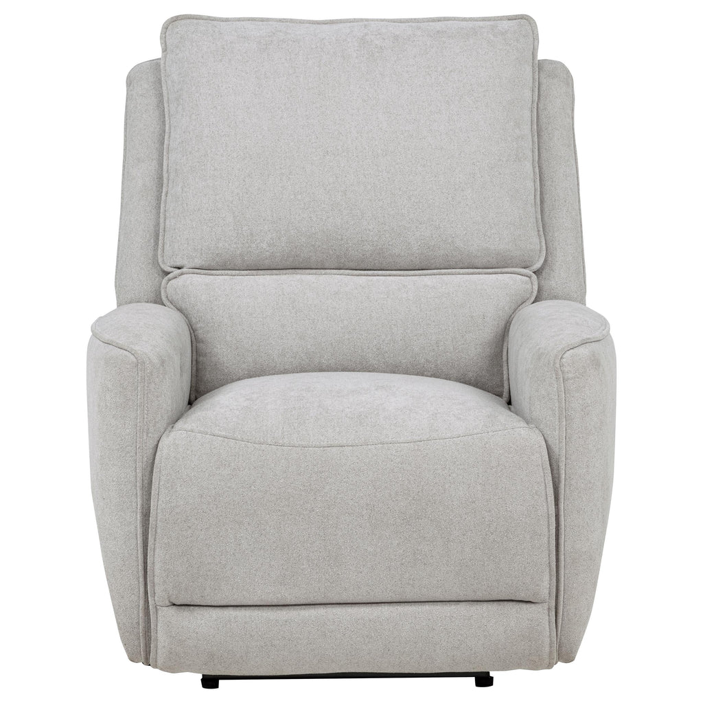 Sylmar Chenille Upholstered Power Recliner Dove Grey