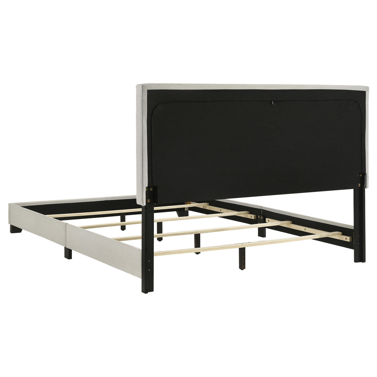 Dorian Fabric Upholstered Queen Panel Bed Cream