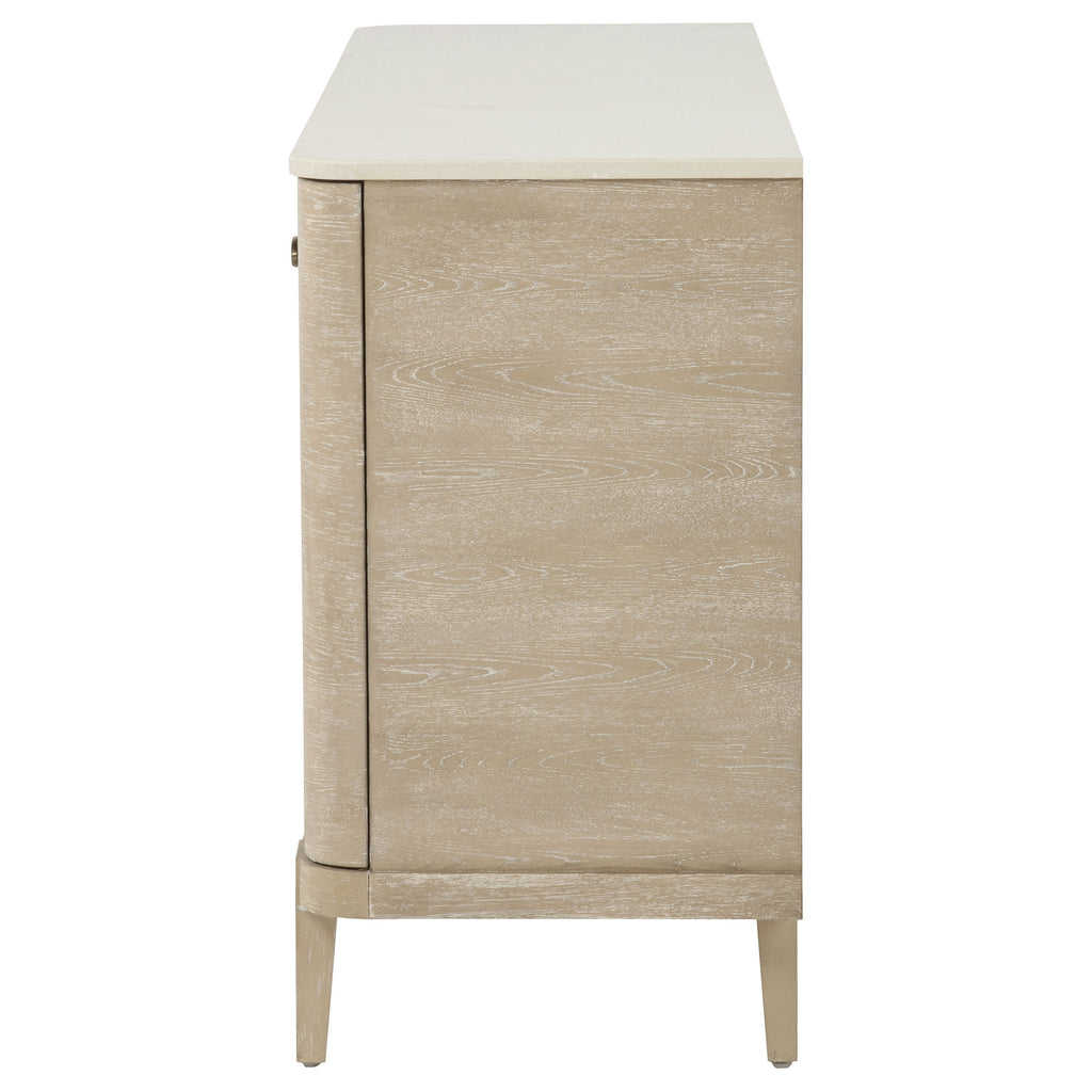 Lucaire 2-door 3-drawer Cultured Marble Top Sideboard Sandstone