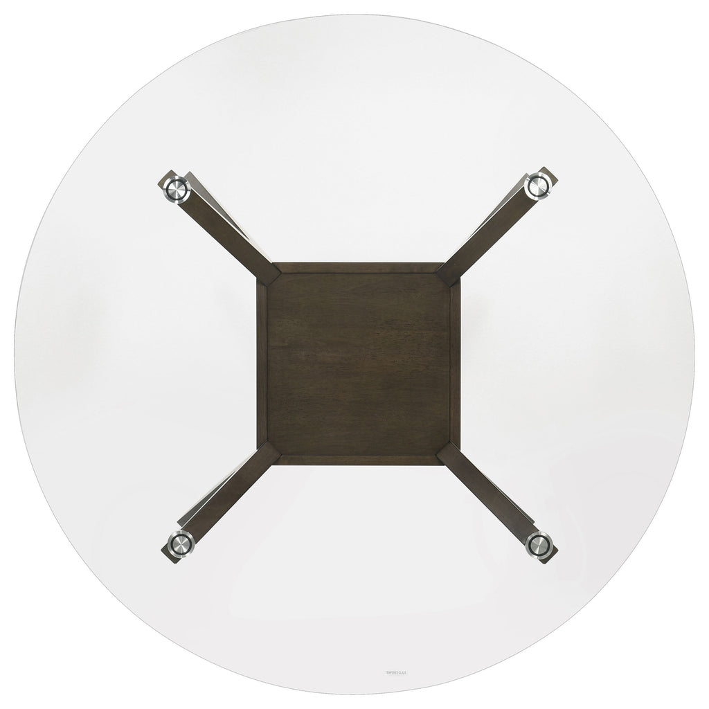 Paxton Square Wood Dining Table Base Brown