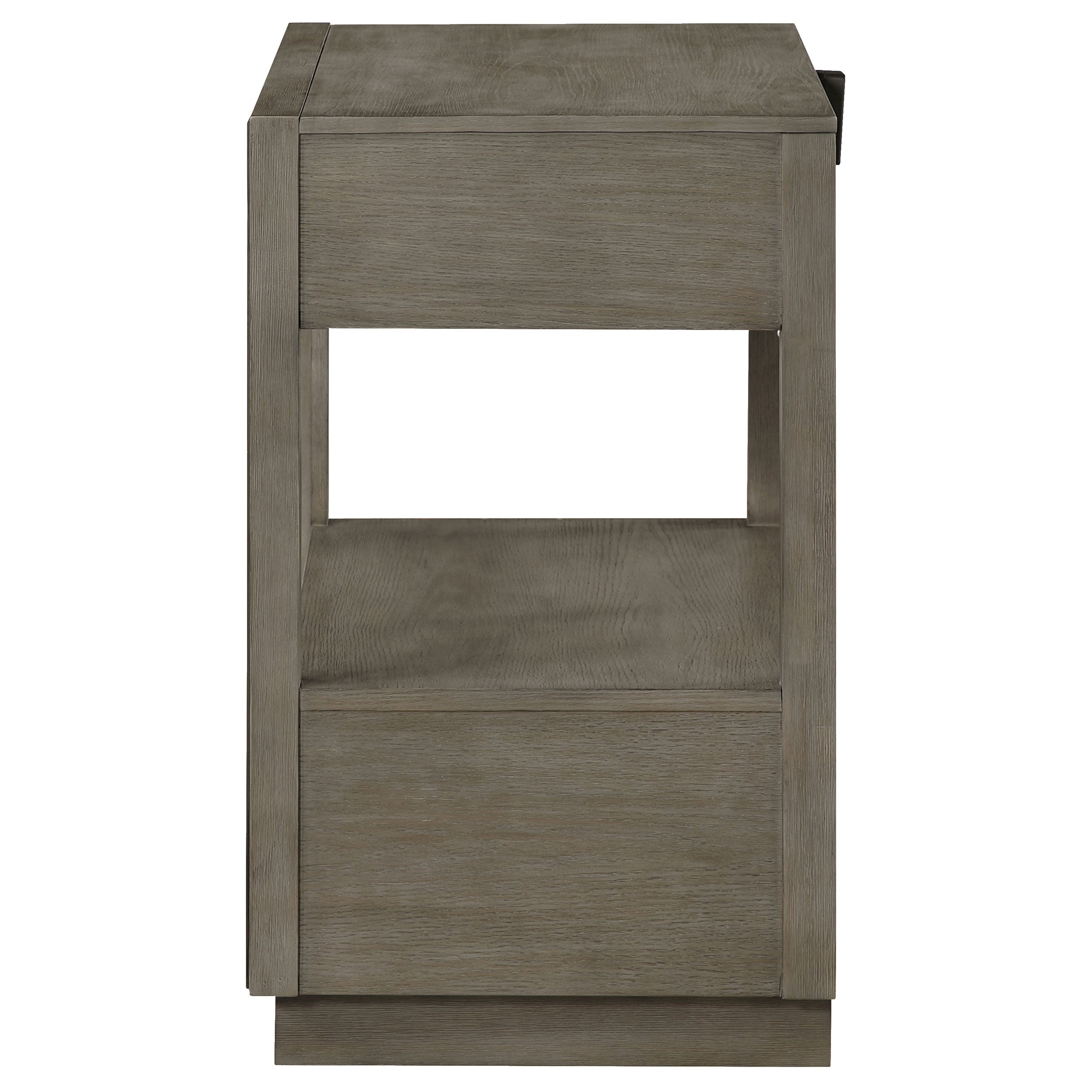 Durango 2-drawer Nightstand Bedside Table Taupe Oak