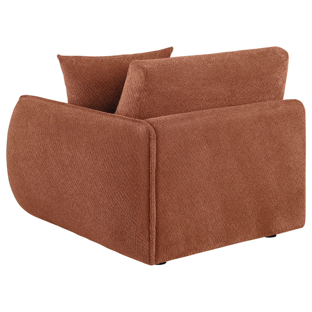 Elysia Fabric Upholstered Modular RAF Chair Coral