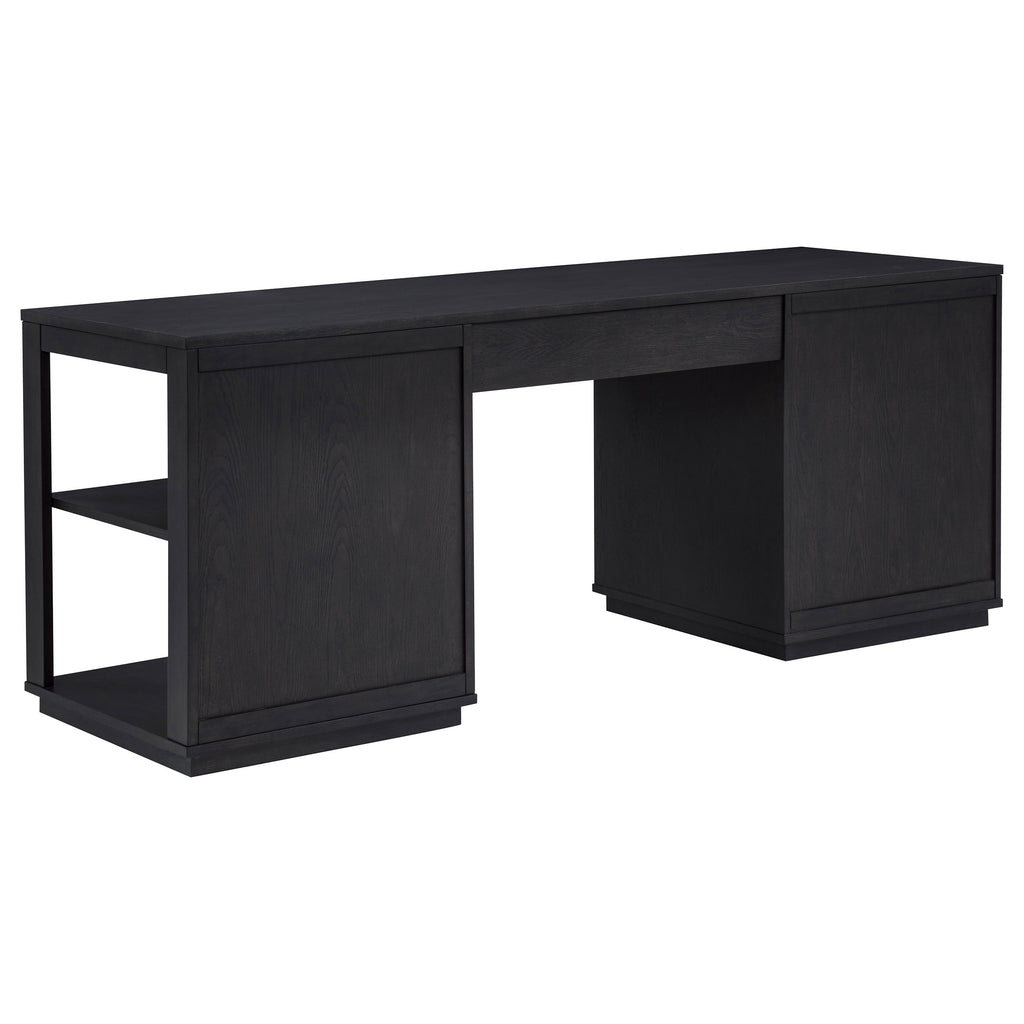 Harkes 75-inch 3-drawer Computer Desk with Adjustable Shelf Coffee Bean