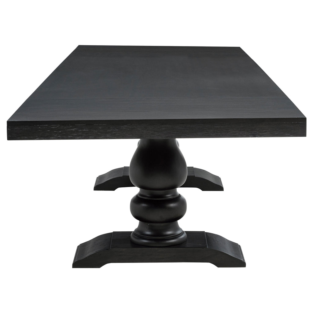 Phelps 7-piece Rectangular Dining Table Set Distressed Noir