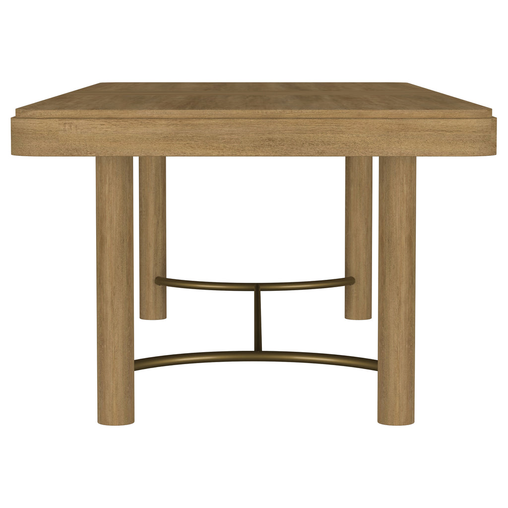 Arini 7-piece Extension Leaf Dining Table Set Sand Wash and Black
