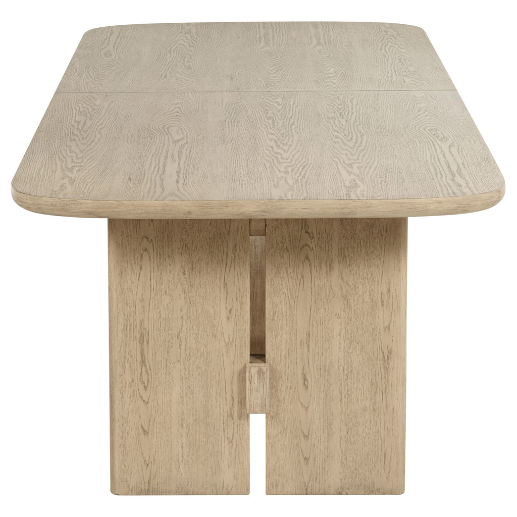 Kailani 110-inch Rectangular Wood Dining Table Beige Oak