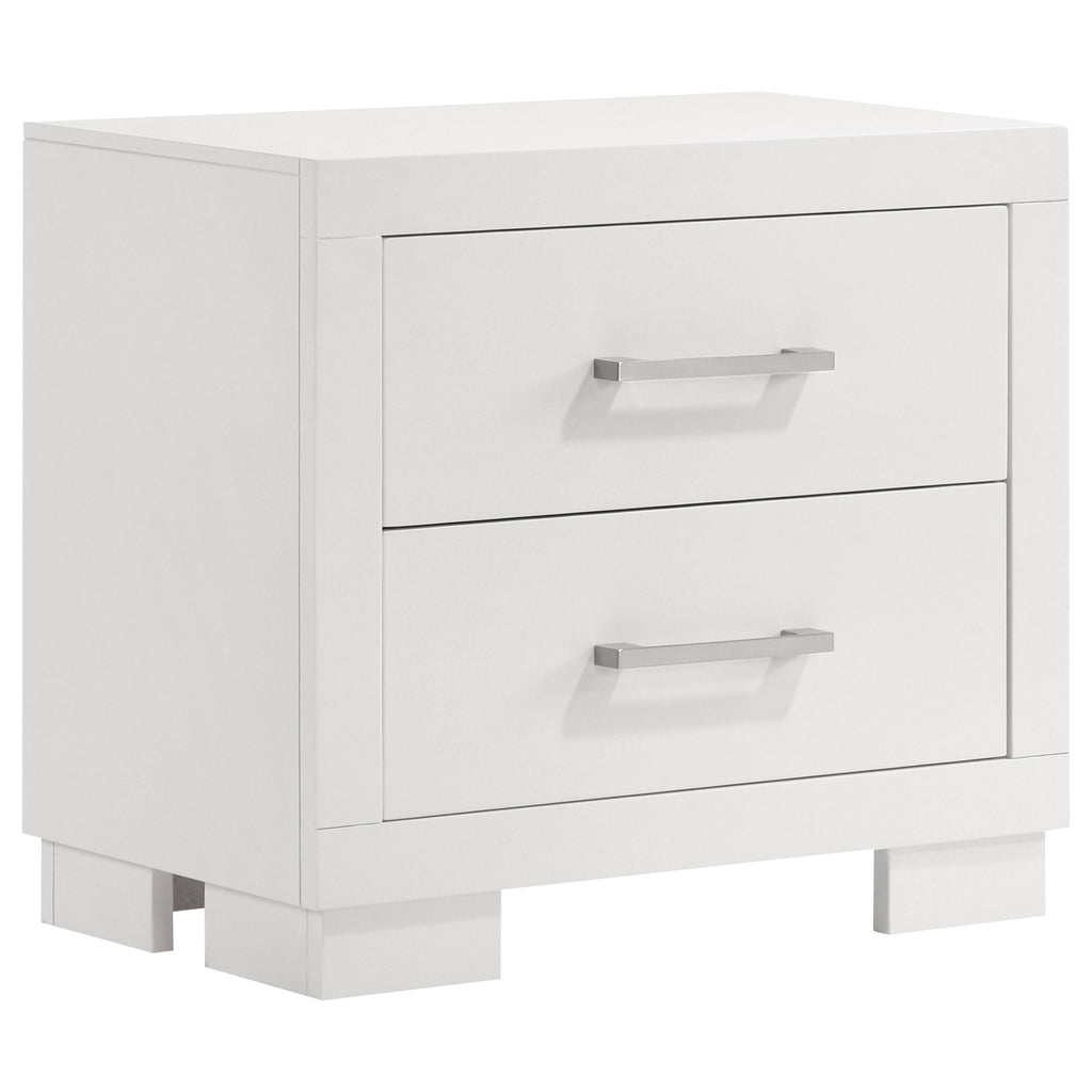 Jessica 4-piece Eastern King LED Bedroom Set Snow White