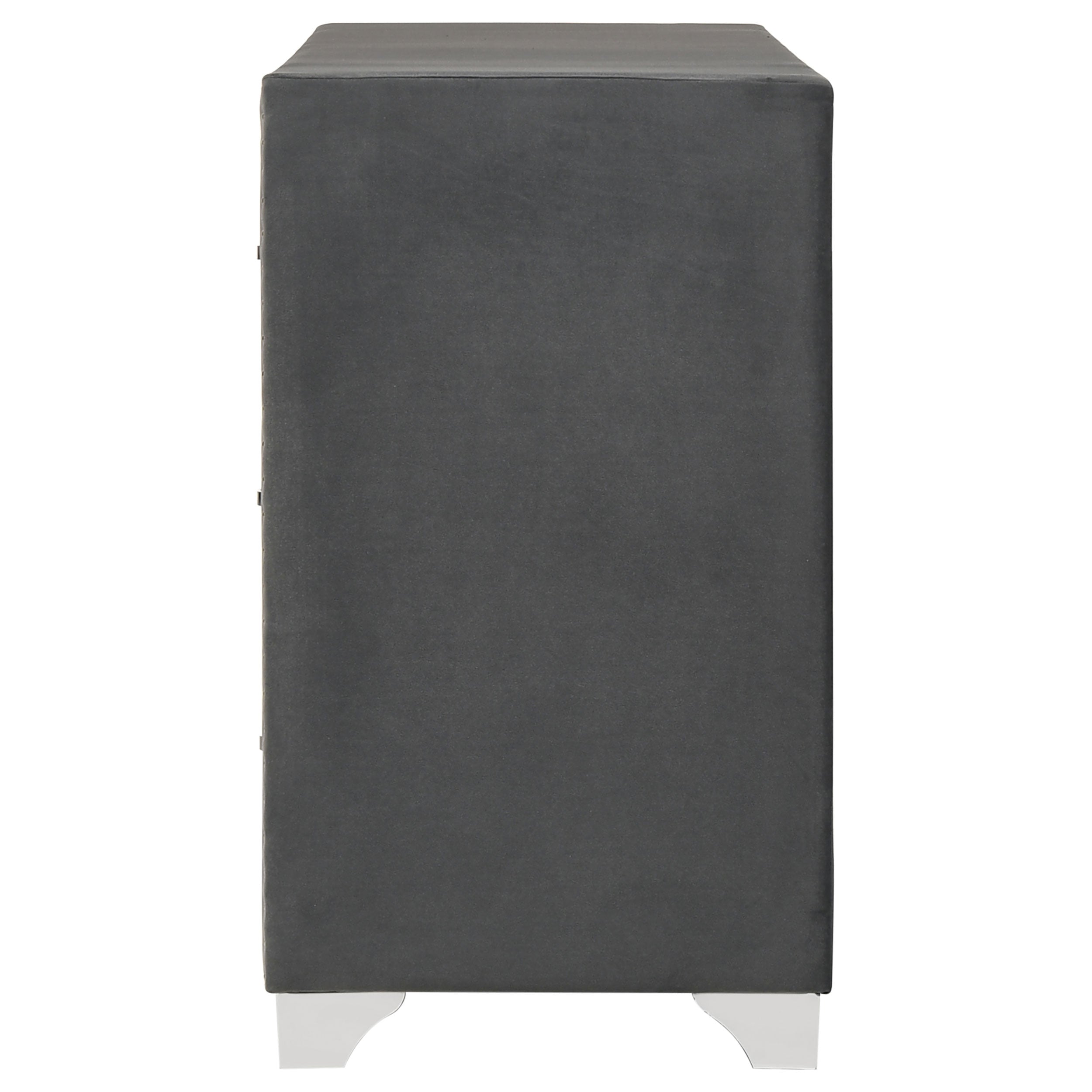 Melody 6-drawer Upholstered Dresser Grey