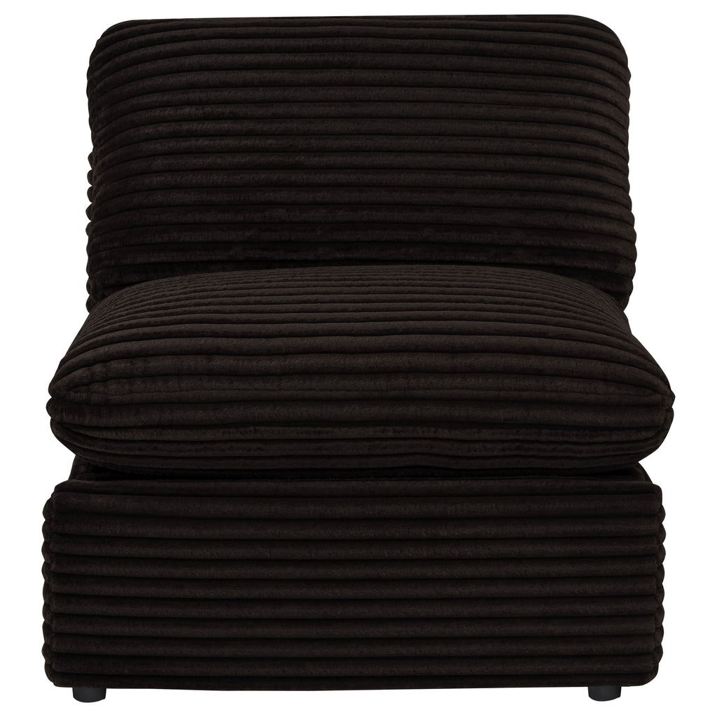 Collins Modular Power Armless Recliner Chocolate Brown
