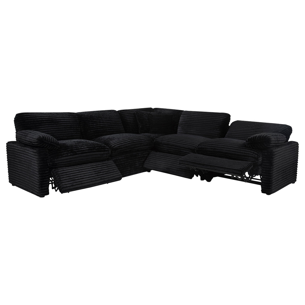 Collins 5-piece Modular Power Reclining Sectional Black