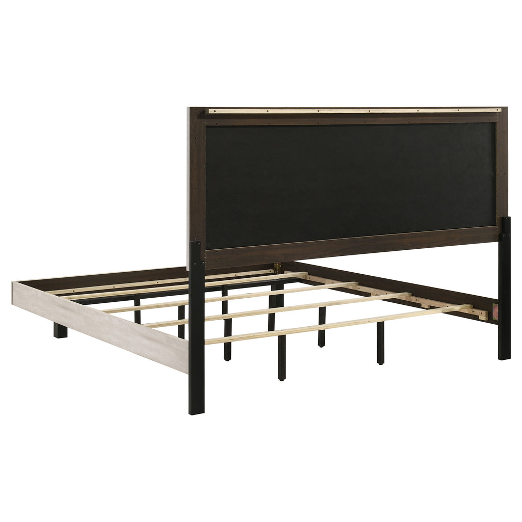 Trenton 54-inch Wood Eastern King Panel Bed Rustic Cream