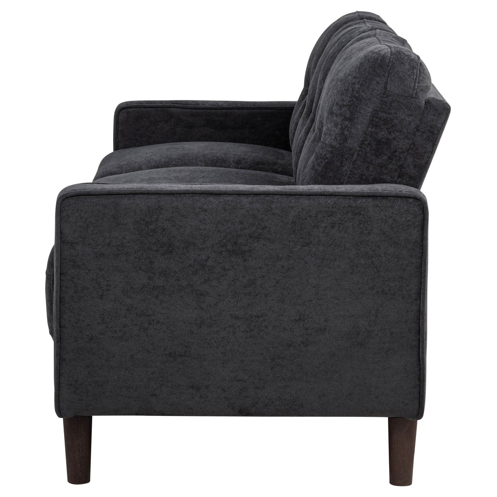 Bowen II Fabric Upholstered Track Arm Sofa Steel Grey