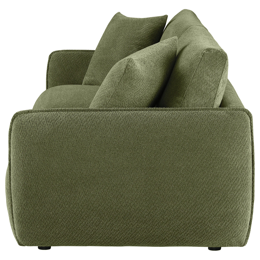 Elysia Fabric Upholstered Modular Lounge Loveseat Green