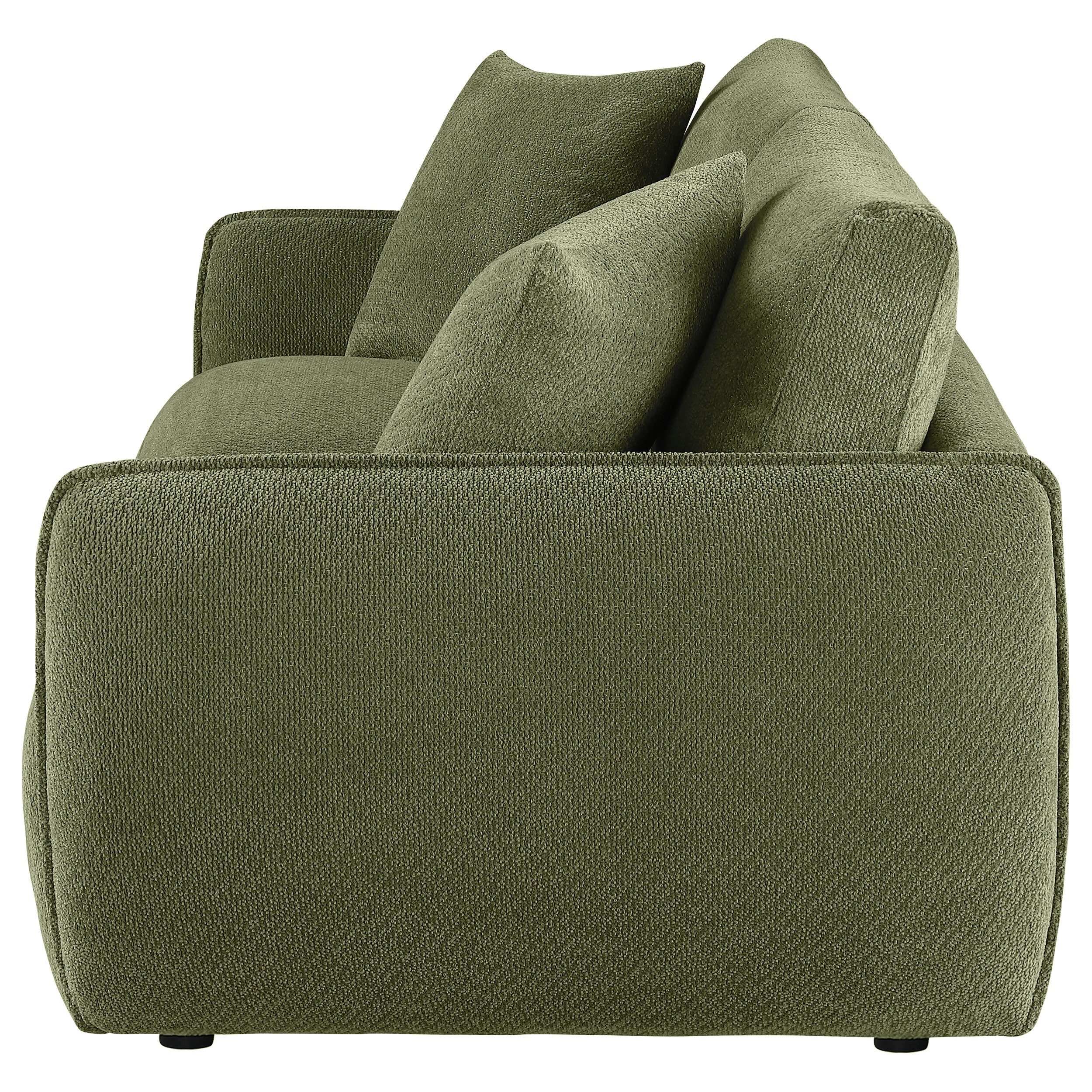 Elysia Fabric Upholstered Modular Lounge Loveseat Green