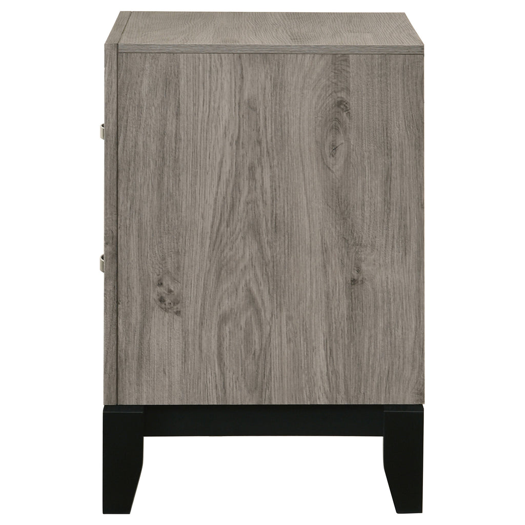 Valen 2-drawer Nightstand Bedside Table Light Taupe