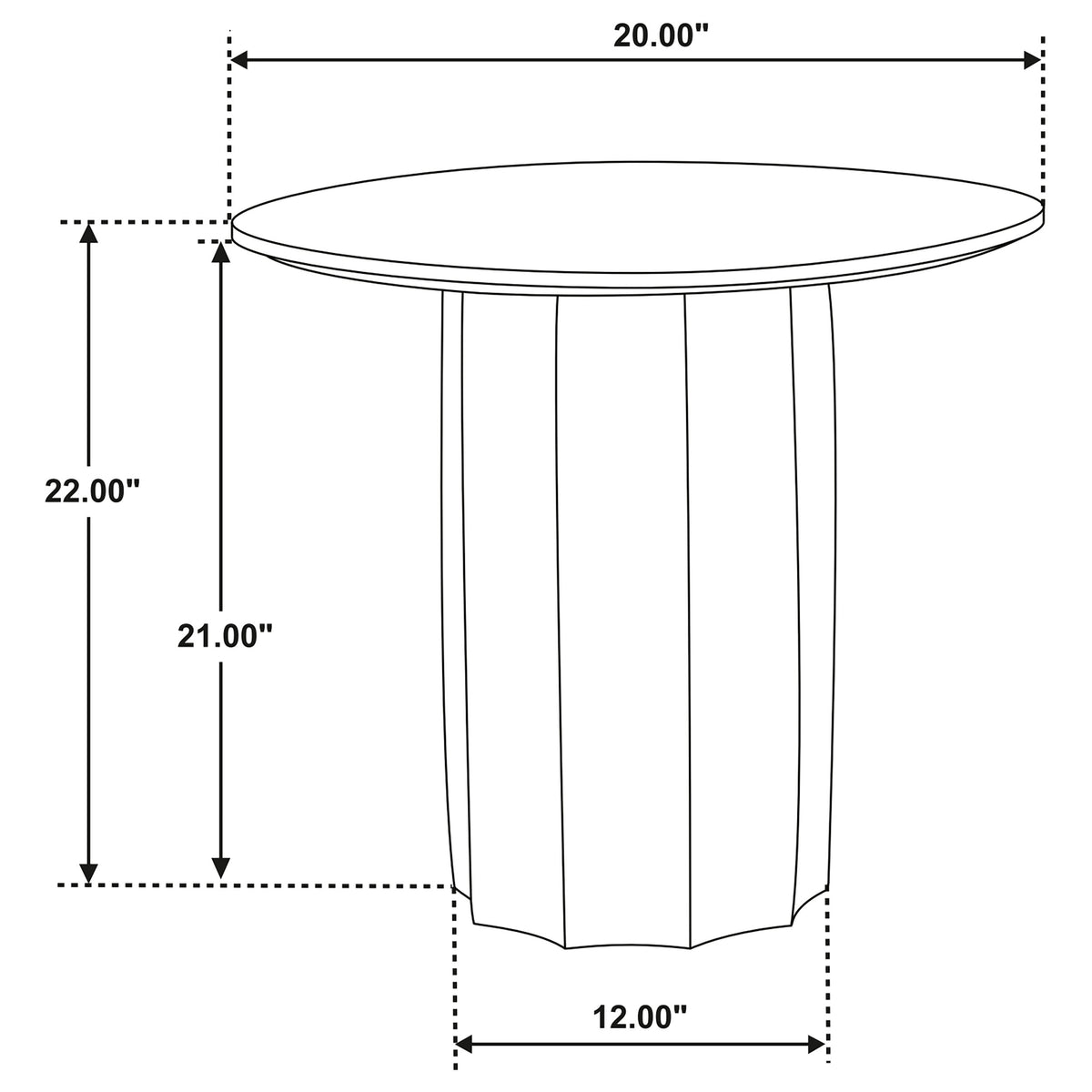 Cayenne Solid Mango Wood Accent Side End Table Walnut