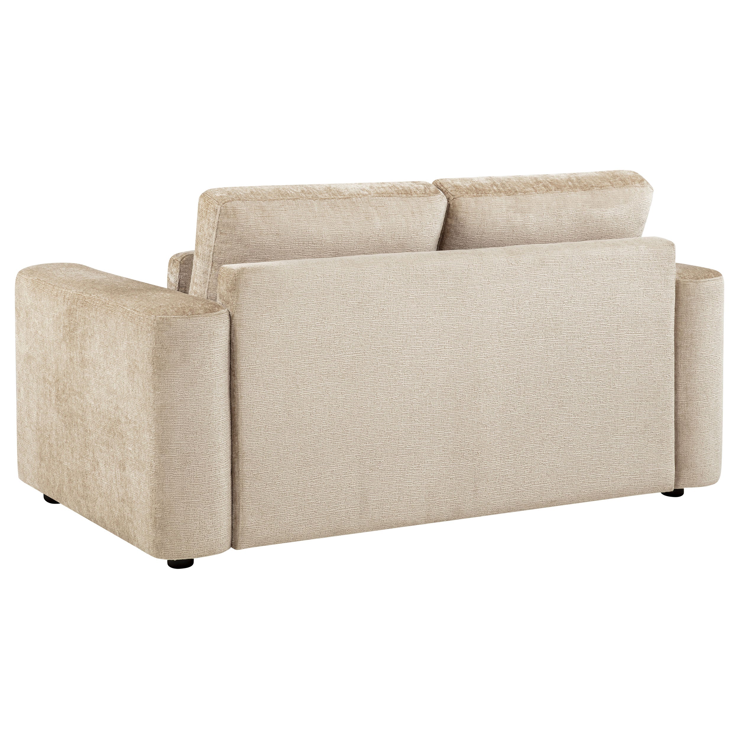 Amador 2-piece Chenille Upholstered Track Arm Sofa Set Camel