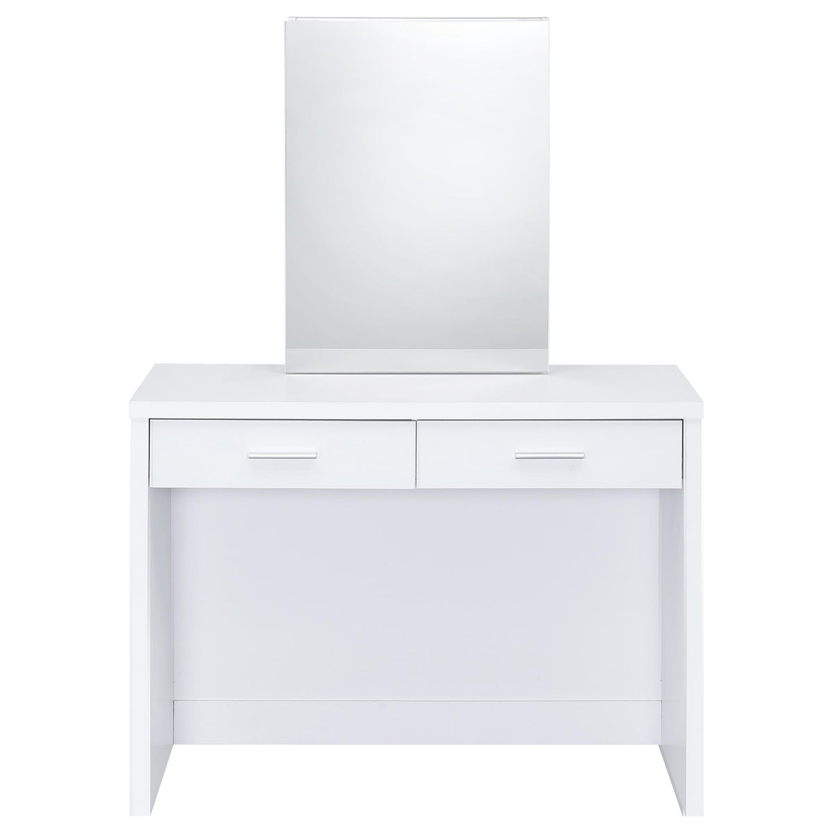 Bunbury Makeup Vanity Table Set Storage Mirror and Stool White