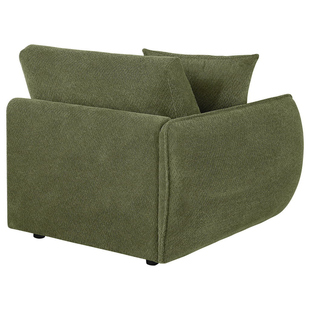 Elysia Fabric Upholstered Modular LAF Chair Green