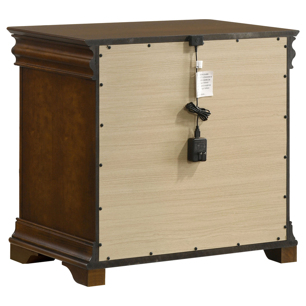 Garland 2-drawer Nightstand Bedside Table Brown Cherry