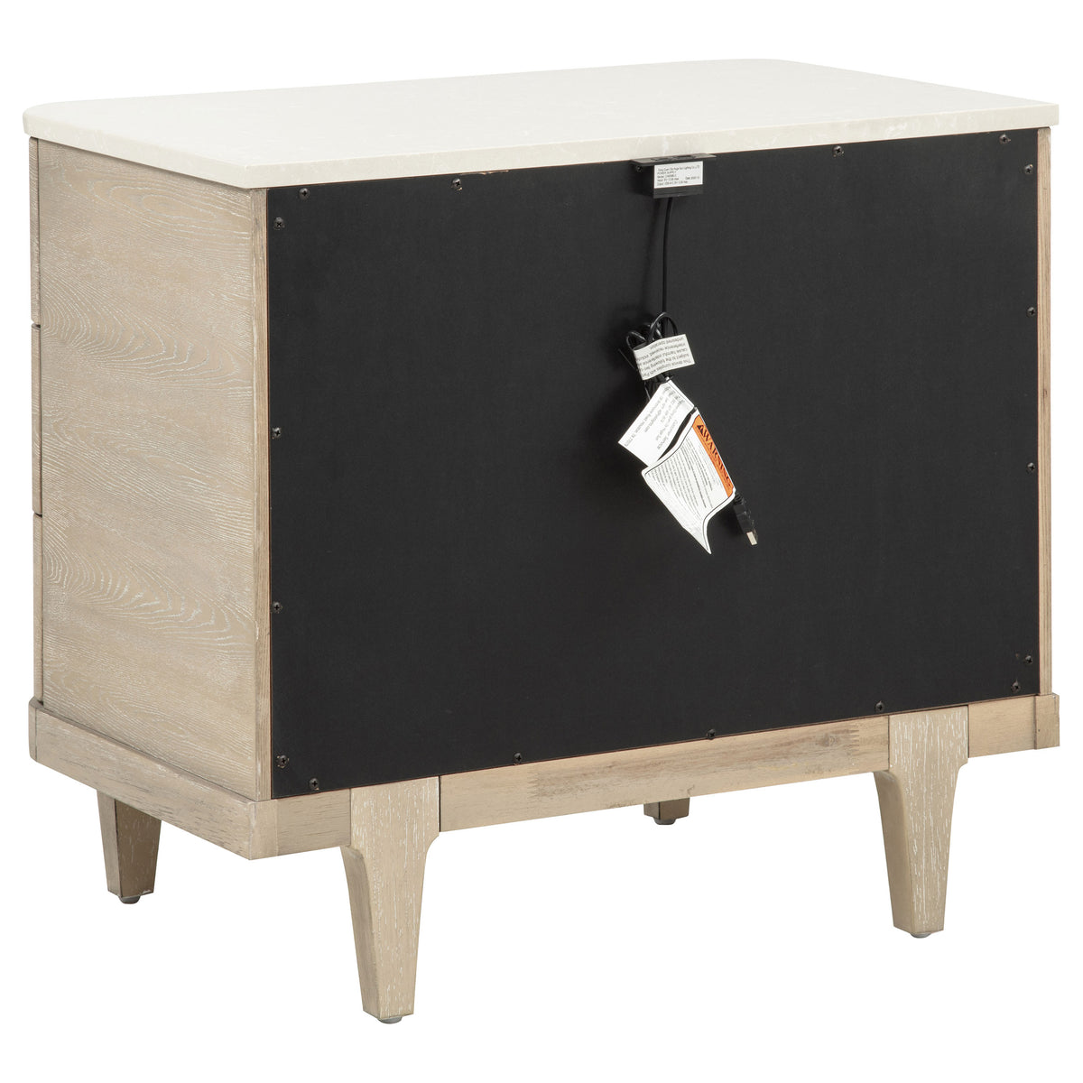 Lucaire 3-drawer Nightstand Bedside Table Sandstone