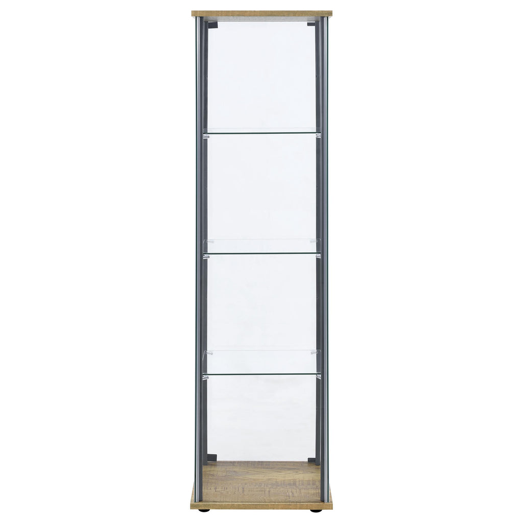 Bellatrix 3-shelf Clear Glass Curio Cabinet Mango