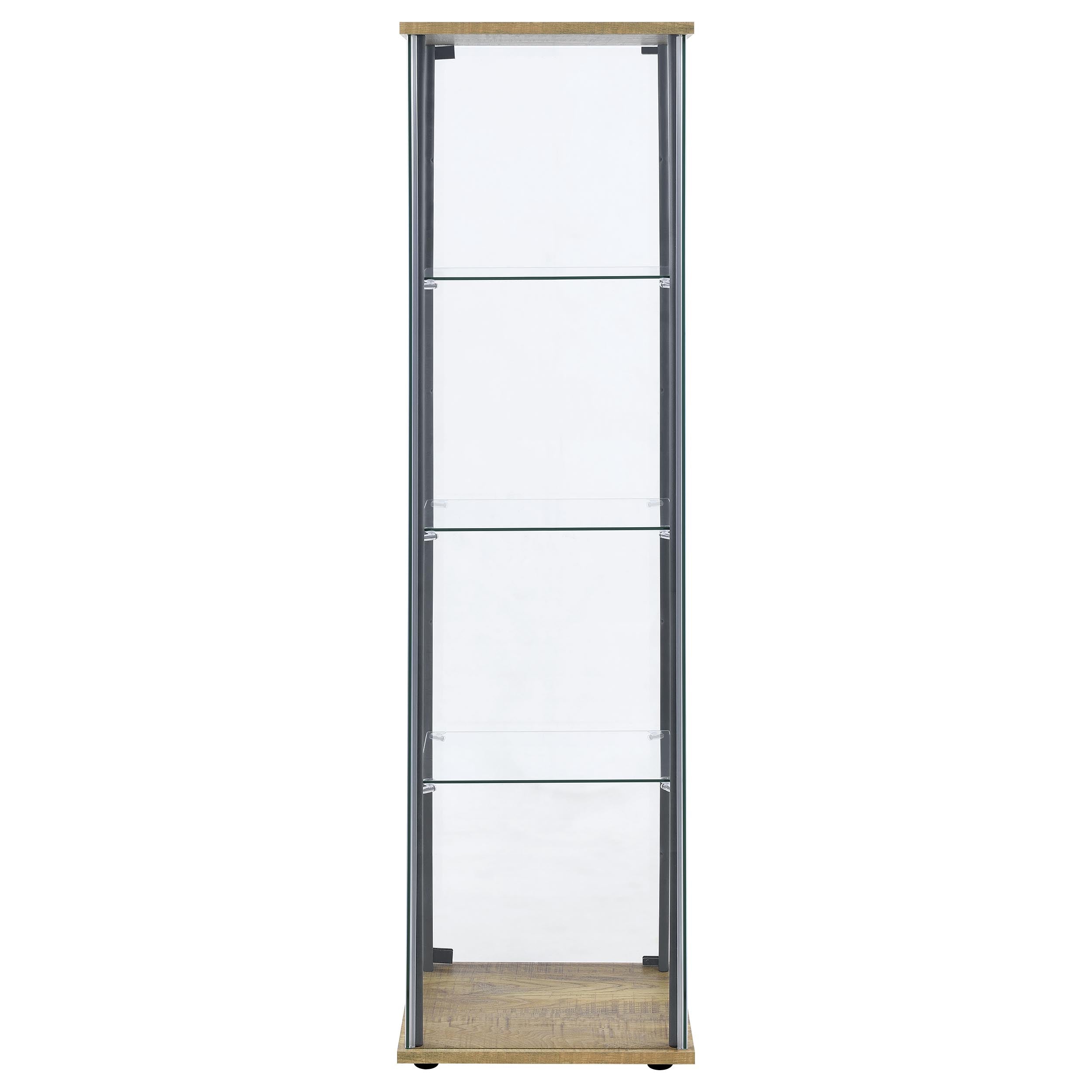 Bellatrix 3-shelf Clear Glass Curio Cabinet Mango
