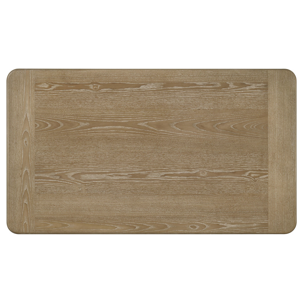 Adina Rectangular Wood Coffee Table Distressed Light Brown
